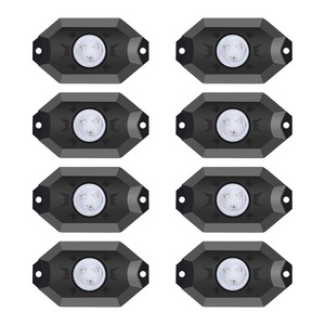 App Smart Control Multicolor IP69K Flashing Music RGB <strong>Led</strong> Rock Lights with 4 <strong>6</strong> 8pods <strong>Kit</strong> - Product Image 6