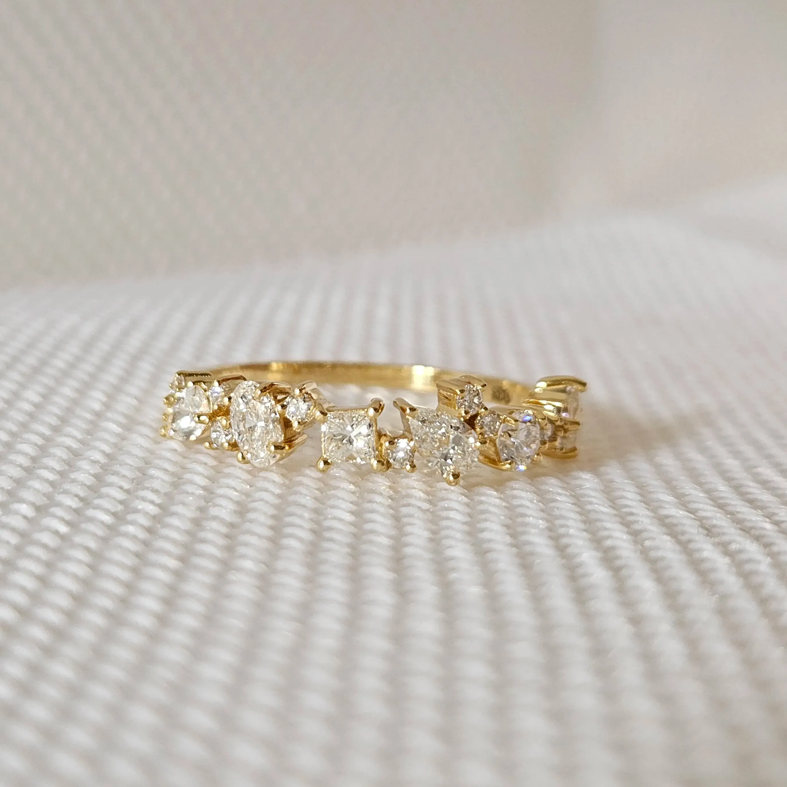 VVS 925 cincin Moissanite pertunangan perak grosir desain baru bentuk bunga perak murni lulus penguji berlian