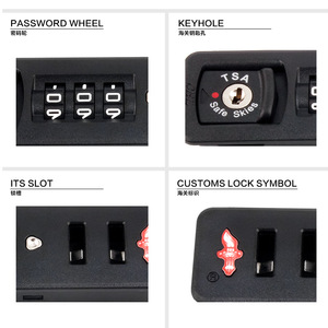 YH9089 TSA özel kod kilidi PC seyahat bagaj batırıldı şifreli kilit plastik ve çelik malzeme şifre kilidini kapı kullanımı - Product Image 3