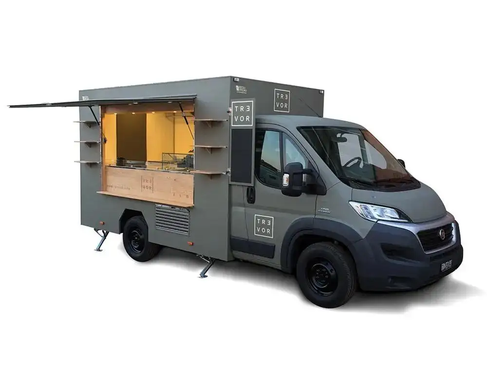Rue mobile entièrement personnalisée Fast Vending Chariots BBQ Fast Food Truck pour la vente