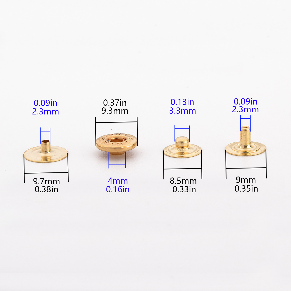 PRYM-9.3mm d'or/0.37in