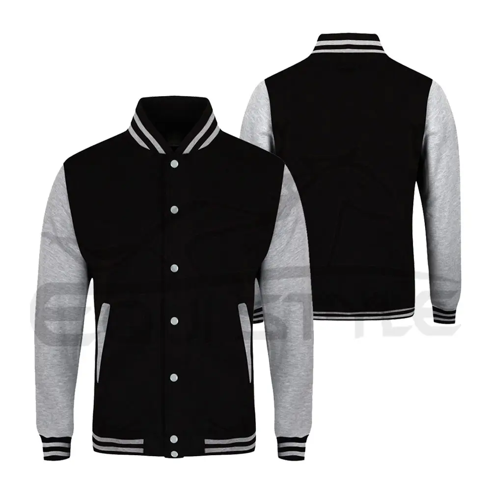 Chaqueta Varsity negra para hombres y mujeres, estilo Vintage, chaqueta de béisbol con letras para hombres de alta calidad, chaqueta Varsity roja hecha a medida