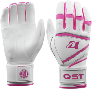 <strong>Customized</strong> Logo Pro Cabretta Leather Baseball Batting Gloves Color <strong>Designed</strong> With <strong>Hook</strong> <strong>Loop</strong> Wrist Closure for Outfield Position - Product Image 4