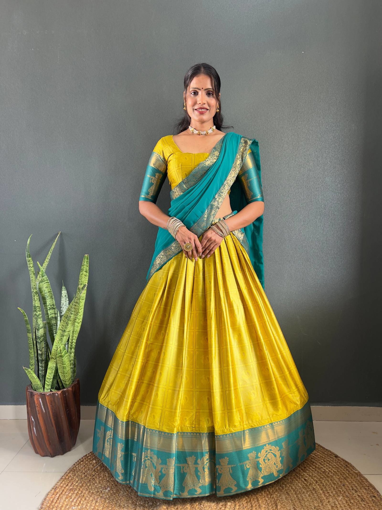 Sky Blue With Yellow