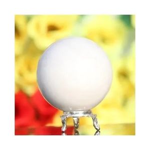 En kaliteli beyaz yeşim kristal küreler doğal taşlar beyaz akik kuvars topu cilalı şifa FOE dekorasyon - Product Image 2