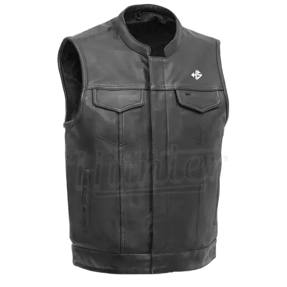 Gilet invernale in pelle di ultima moda di alta qualità da esterno in stile personalizzato gilet di pelle