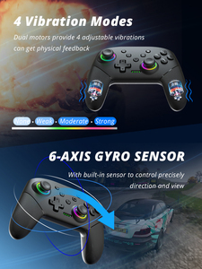 Data Frog Wireless <strong>Controller</strong> for Nintendo Switch OLED/LITE/PC Console Pro Gamepad with Programmable Turbo <strong>Function</strong> RGB Light - Product Image 6