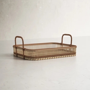 New Arrival Wicker Tray Floating Tray Decorative Small Storage Wooden Trays for Kitchen Kitchen Accessories Bare Ware Serving - Product Image 2