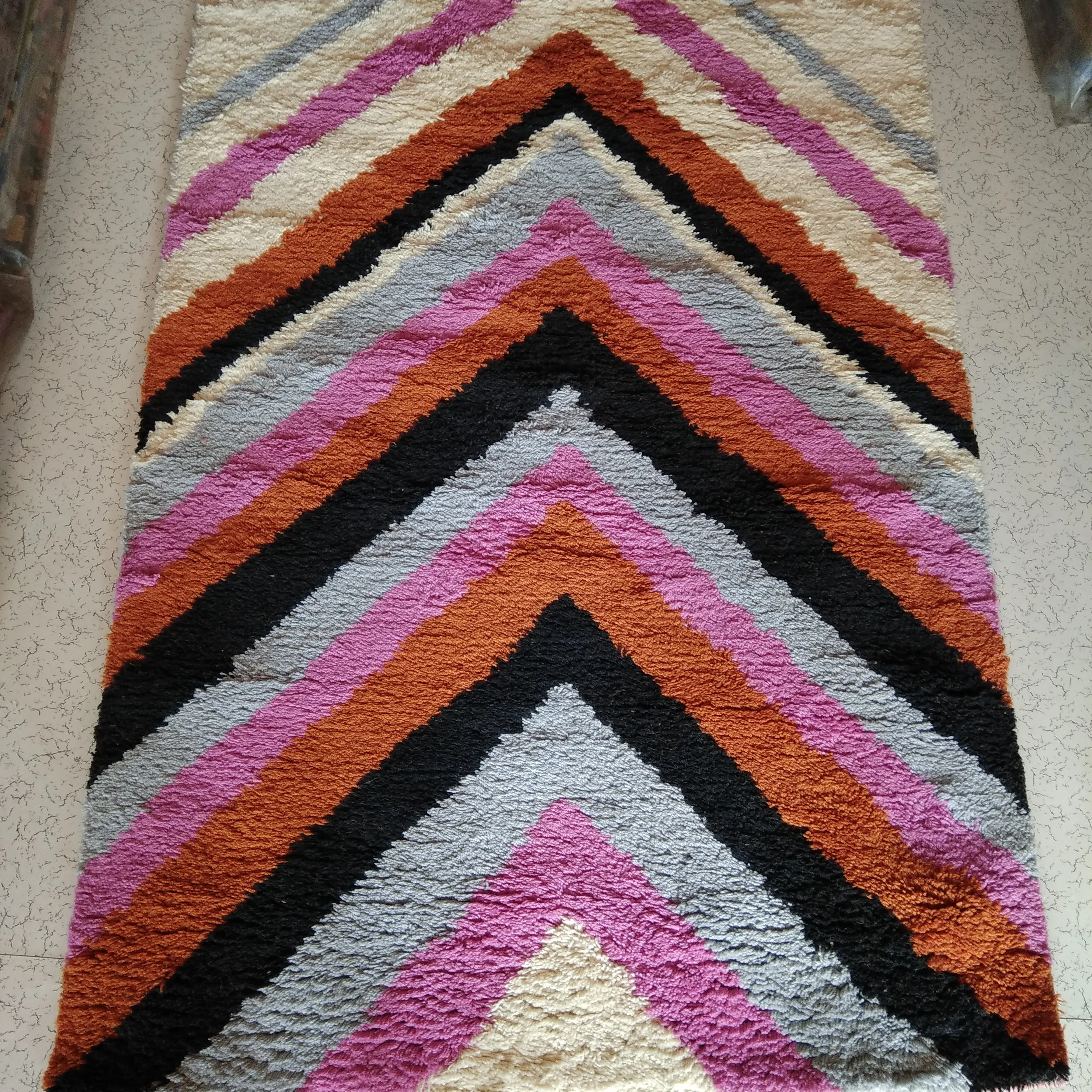 Venda quente colorido lã Shag tapetes tapetes marroquinos disponíveis a preço de fábrica