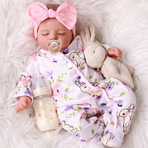 Babeside 20 ''Cuerpo de tela Muñeca Reborn Cabeza pintada Piel blanca Chica Rosalie OEM Personalizable - Product Image 1