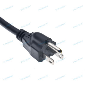 1対3米国プラグ3-プロングNEMA 5-15P to IEC320 C13 + C5 + Nema 5-15Rメス、3 in 1多機能AC電源コード - Product Image 4