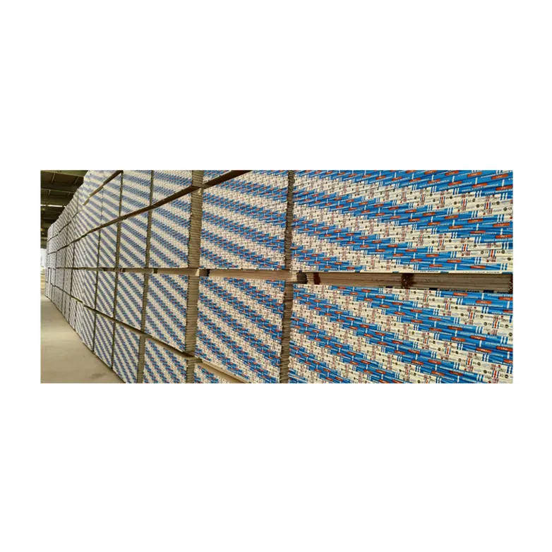 Diskon besar bahan gipsum tahan air dilapisi Panel dinding papan langit-langit Drywall untuk dekorasi Interior setidaknya harga