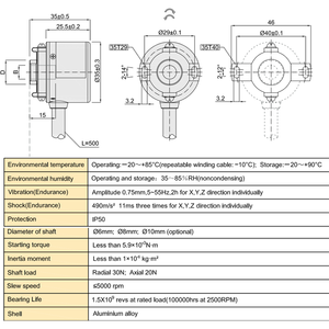 Hengxiang K35 Encoder posizione ottica sensore di controllo dell'angolo di misurazione della velocità 1024 Encoder UVW - Product Image 3