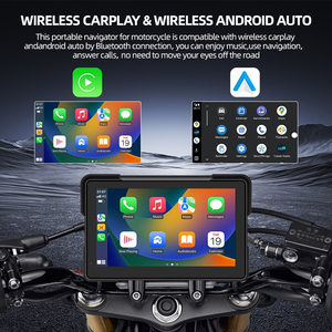Portable Moto Screen 7 Inch <strong>Android</strong> 14 Carplay 4G <strong>WiFi</strong> Navigation <strong>Android</strong> Auto Universal Motorcycle <strong>GPS</strong> Systems - Product Image 2
