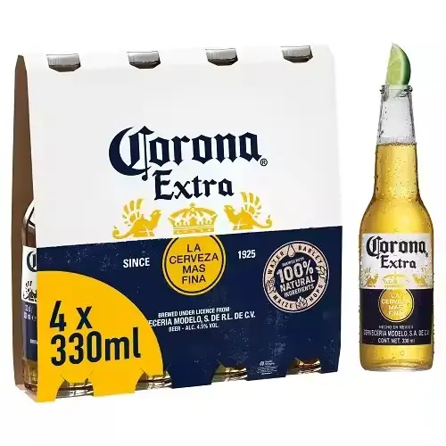 Precio barato cerveza Corona mexicana 330ml botella y lata disponible para exportación al por mayor cerveza alcohólica