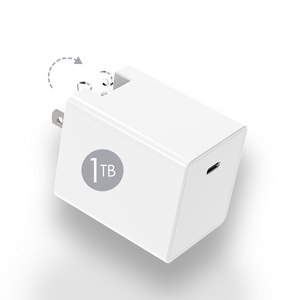 PIODATA IXCharger 65W şarj & 1TB depolama aygıtı, Apple MFi sertifikalı, bellek, IPhone, IPad, Android, dizüstü bilgisayar için USB tip C - Product Image 1