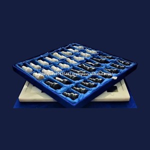 Thủ công màu xanh lá cây đá cẩm thạch Granite bàn cờ trò chơi thiết lập trong nhà đá cờ vua tiền xu trẻ em thiết lập từ lớn nhất xuất khẩu - Product Image 6