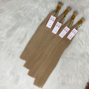 Lüks 100% vietnam insan saçı uzantıları kesilmemiş gevşek toplu 100g çift çekilmiş sarışın dalga doğal tarzı hiçbir atkı