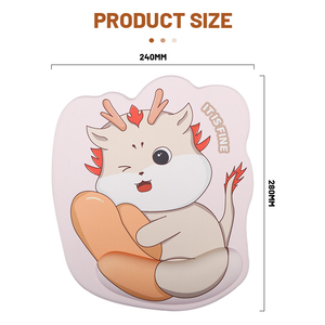Alfombrilla de ratón de goma antideslizante para juegos de PC de silicona de dragón de dibujos animados ecológica, alfombrilla de ratón de espuma viscoelástica, Accesorios de ordenador para oficina - Product Image 6