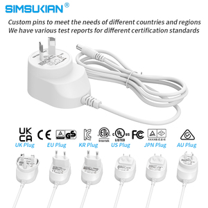 AU壁式插头电源适配器隐藏1080间谍摄像机可调6w壁式充电器9V12V 24V DC制造的发光二极管材料
