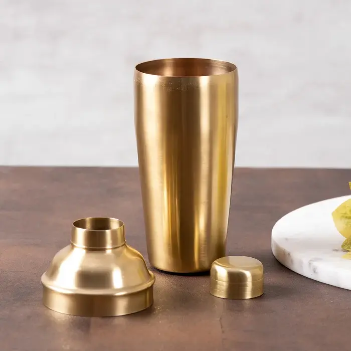 İtalyan tasarım sıcak satış paslanmaz çelik altın Bar otel restoran için bitmiş Bar kokteyl Shaker