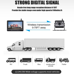 Digital Wireless <strong>Backup</strong> <strong>Camera</strong> Kit <strong>with</strong> 1080P Waterproof <strong>Camera</strong> 7.0 Inch IR Night Vision Screen Helps Avoid Blind Spots Parking - Product Image 5