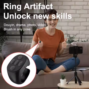 TikTok BT telefon uzaktan kumandası kamera Selfie Video kayıt için kaydırma halkası müzik kontrol cihazı garaj uzaktan kumanda kılıfı dahil - Product Image 5