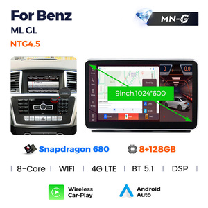 Navibly Snapdragon 680最新Androidシステムカーナビゲーション画面Benz ML W166-GL X166 2012-2015サポート360カメラ用