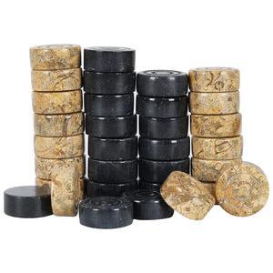 Mermer dama tahtası oyun seti, oniks dama seti, İngilizce taslaklar - Product Image 6