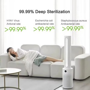 Xiaomi Mijia ใหม่ของแท้สำหรับพัดลมไร้ฝุ่นอัจฉริยะ2 in 1หมุนเวียนใช้ได้กับแอป Mijia ห้องนอนใช้ในบ้าน