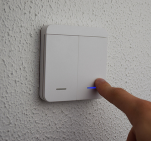 SCHARTEC 2-Channel Wireless <strong>Push</strong> <strong>Button</strong> 433.92 MHz for Garage Door Opener Radio Transmitter Remote Wall Switch - Product Image 4
