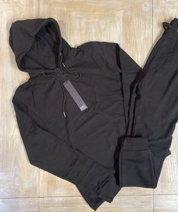 100% Algodão Unisex Heavyweight Pullover Hoodies Joggers Set Alta Qualidade Seamless Streetwear Plain Hood Strings Plus Tracksuits
