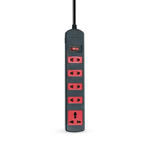 Evrensel priz 4 AC çıkışları 2 USB bağlantı noktaları 3m 5M 10M kablo uzunluğu 10A anma 0313 uzatma soket sigorta OEM/ODM desteği