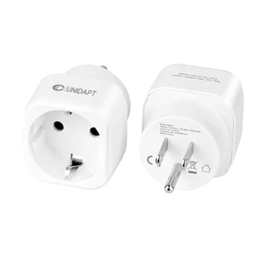 Premium Quality Europe to US <strong>Plug</strong> Adapter, Unidapt EU to US <strong>Plug</strong> Converter Adapter [2-Pack] White - Product Image 1