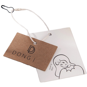 Cheap <strong>Custom</strong> Design <strong>Printing</strong> Name Logo Paper Garment Hangtag Labels Clothing Hang <strong>Tags</strong> With <strong>String</strong> - Product Image 2