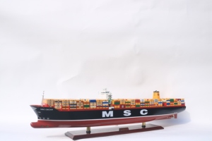 MSC <strong>OSCAR</strong> Handcrafted Wooden Model Ship Commercial Cargo Vessel for Display or Collection for Christmas - Product Image 2