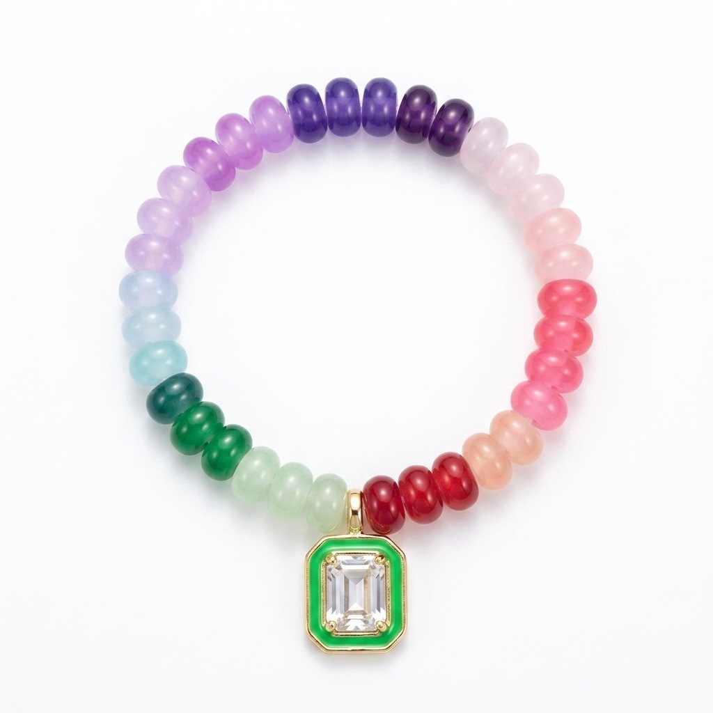 Bracelet octogone vert