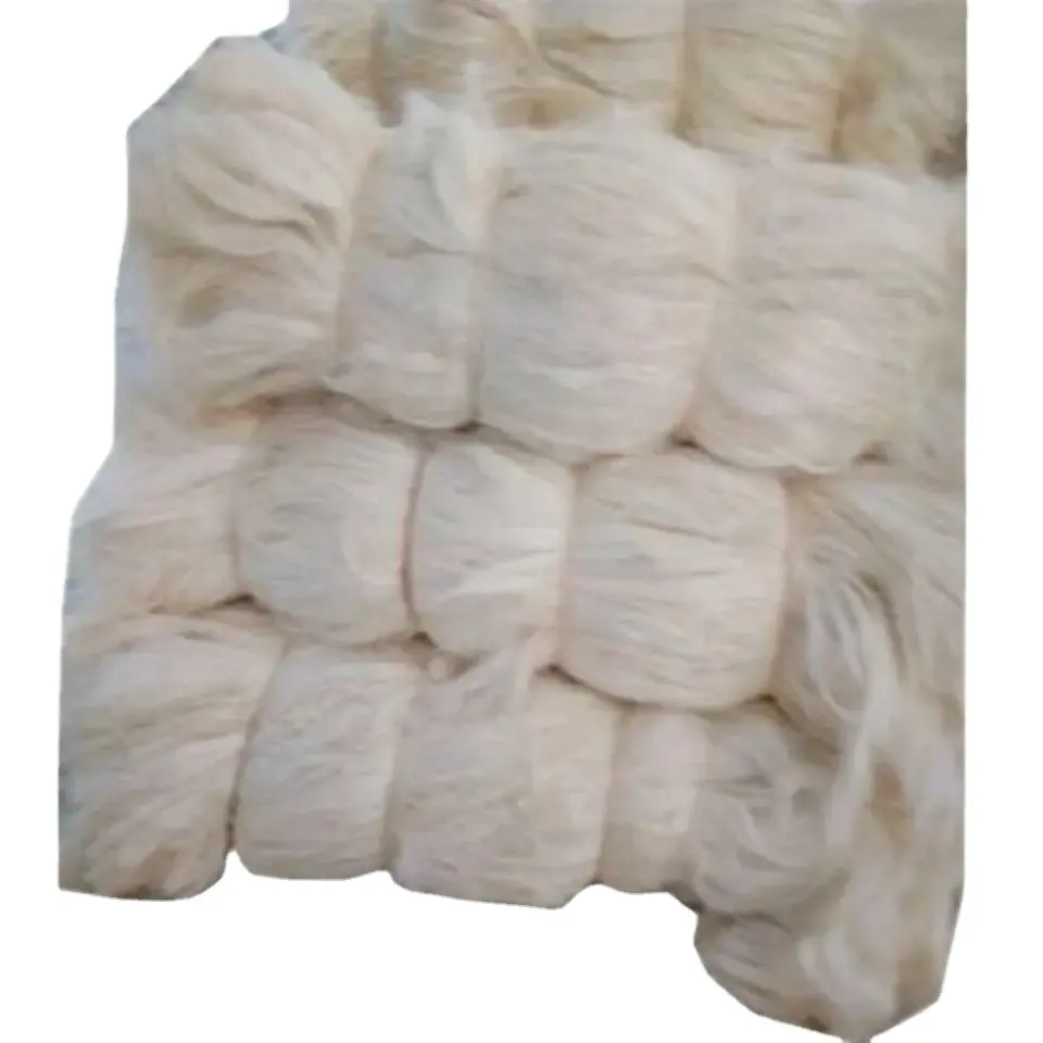 Fibra de sisal de 100 ~ 130cm de longitud para yeso/suministro de fábrica cuerda de fibra de sisal cruda