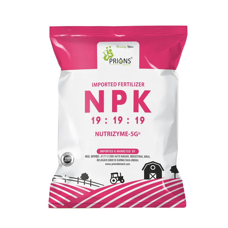 Fertilizante orgânico 100% puro da planta Nutrizyme-5G solúvel em água npk 19 : 19 : 19