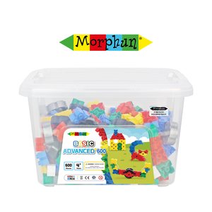 Gelişmiş temel plastik yapı taşları Set 1: 5-7 yaş için 72 ölçekli eğitim inşaat oyuncak - Product Image 1