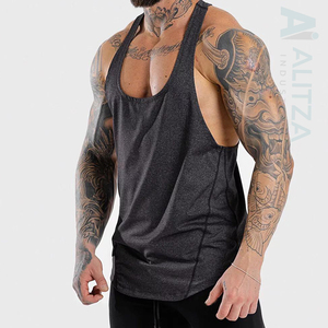 OEM Logo Retro Vintage Tank Top 100% Algodão Respirável Ginásio Stringer para Body Building Casual Running Casual Ringer <span class=keywords><strong>Plain</strong></span> Top