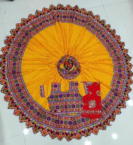 הודי מסורתי חגיגי עונת 2022 Navratri מיוחד טהור כותנה Bandhani הדפסת מראה עבודה Chaniya הצ 'ולי לנשים Dandiya