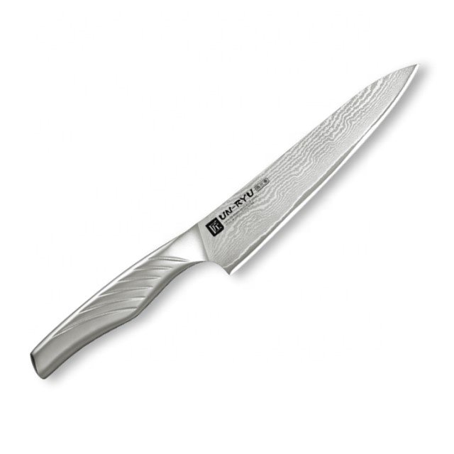 UNR-301 UN-RYU มีด Santoku สแตนเลสทั้งหมด