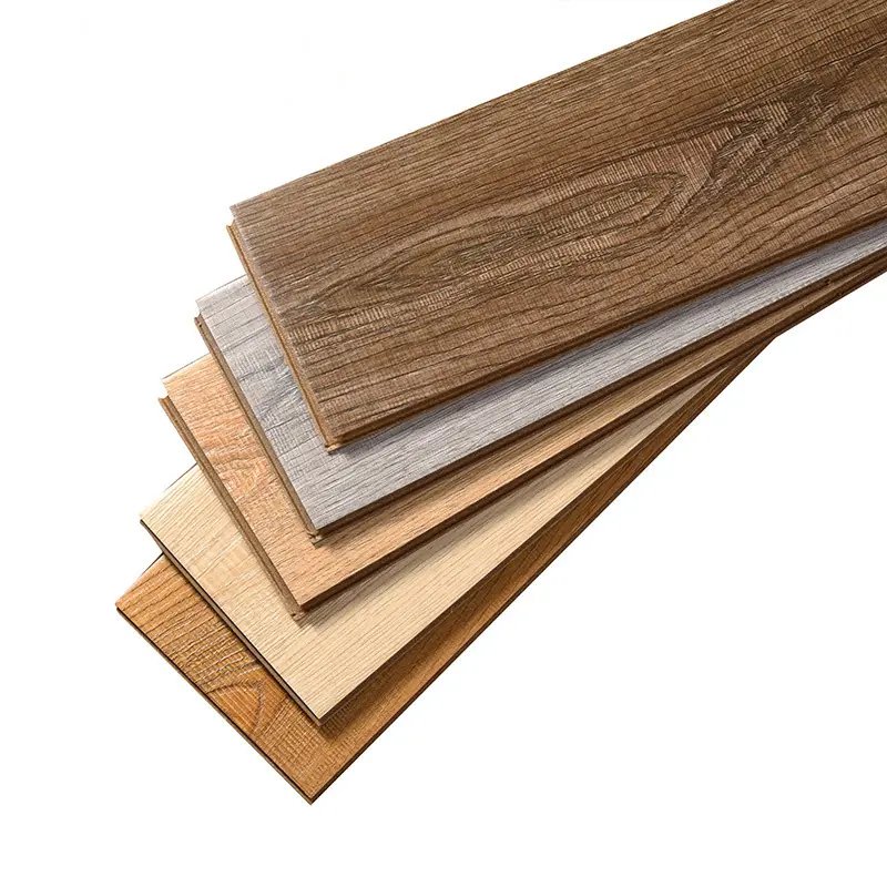 Suelo laminado de madera real oscura de gran calidad Suelo de madera maciza de tres capas de eucalipto Americano/Pino/abedul