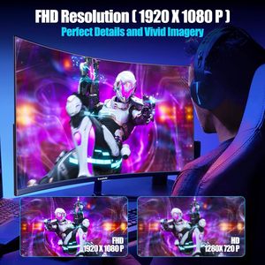 Panel VA curvo de 24 pulgadas, pantalla LCD de ordenador, 100Hz, 120Hz, 180Hz, 1080P, resolución para juegos, nuevo Monitor de escritorio HDR DP - Product Image 3