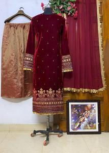 インドの女性コレクション卸売既製クルタプラゾセット高品質生地新しいデザイナールッククルタドティサルワール