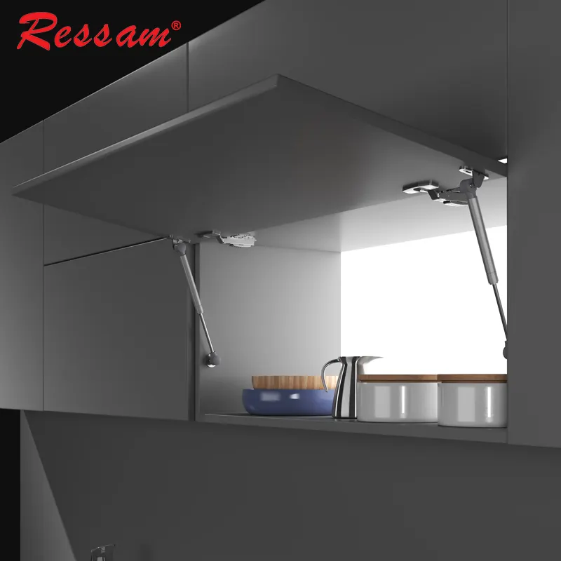 Ressam Kitchen Cabinet Porta Elevador Suporte Hidráulico Heavy Duty Free Stop Soft Close Gás Spring