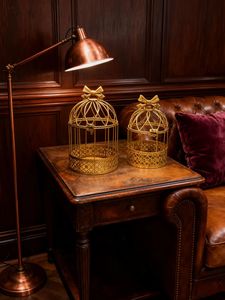 Mới thân thiện với môi sắt birdcage thiết kế công nghiệp Vàng kết thúc treo tùy chọn nhiều kích cỡ đồ nội thất trang trí cho nhà - Product Image 3