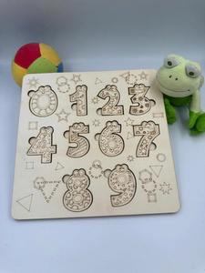 Diy木制动物拼图板儿童趣味玩具精细运动技能和解决问题 - Product Image 4
