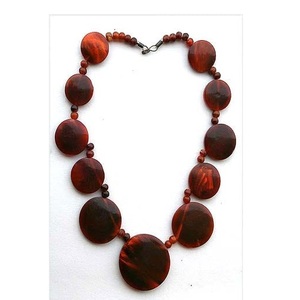 New Fashion Round Pattern Resina Frisada Colar Loose Beads Da Índia para Uso De Jóias